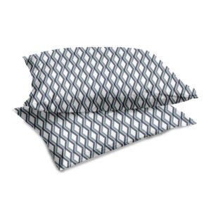 Coppia Federe Geometric Indaco