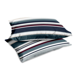 Coppia Federe Stripes Indaco