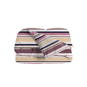 Sacco copripiumino matrimoniale Stripes Malva